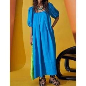 Hunter Bell Waverly Blue Maxi Dress Size Xs